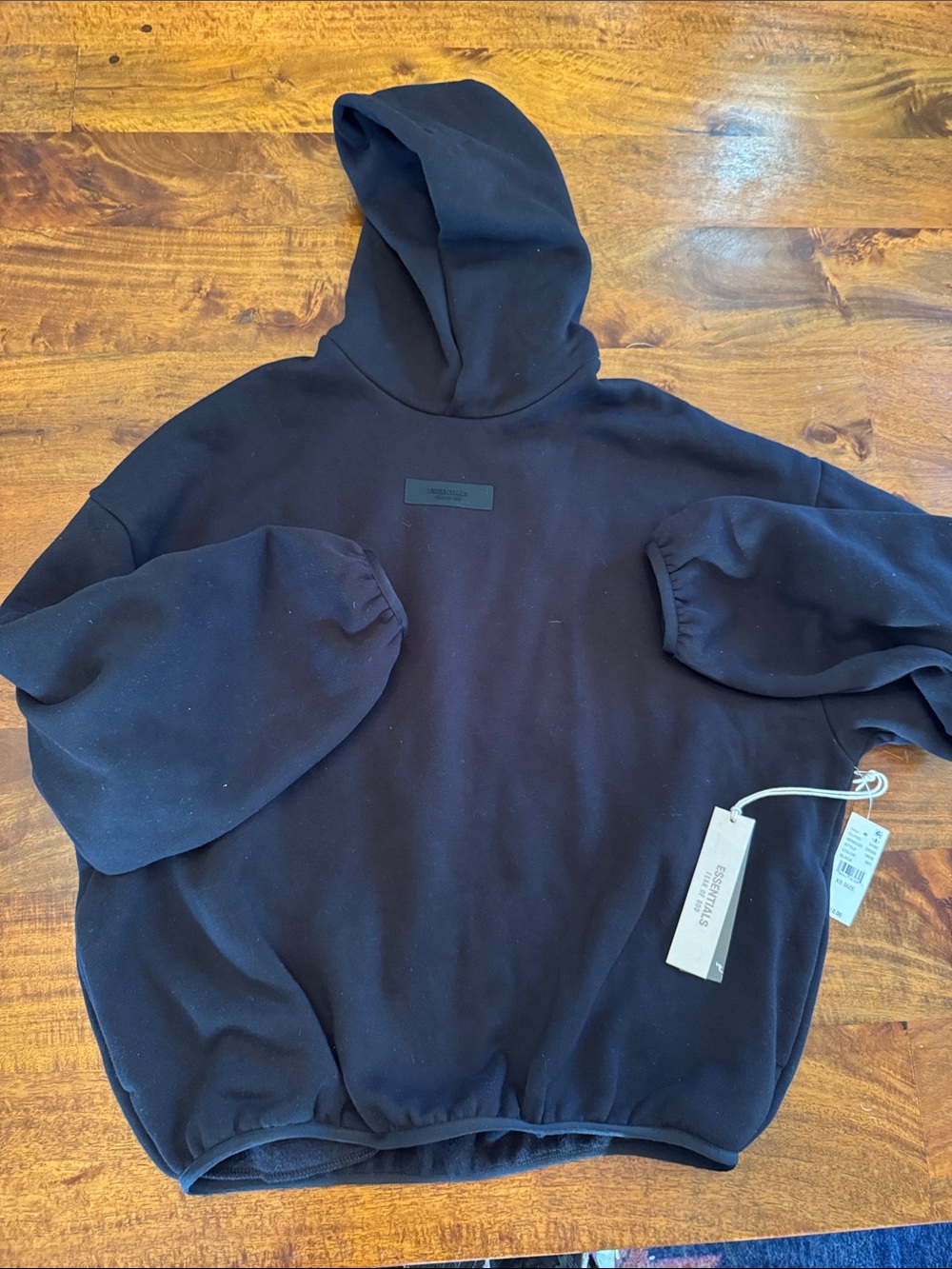 PacSun Essentials Fear of God Men's Black Hooded Sweatshirt size XS New with Tag